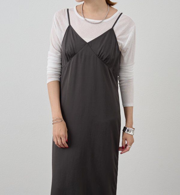  「サテンキャミワンピース」|ワンピース|