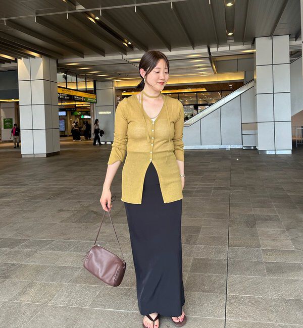  「【インフルエンサー＠komorin_コラボ】チョーカーリブカーディガン」|カーディガン|