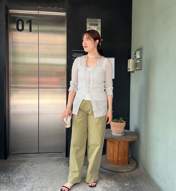  「【インフルエンサー＠komorin_コラボ】チョーカーリブカーディガン」|カーディガン|