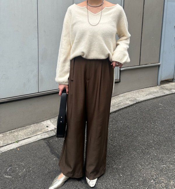  「ファーウールキーネックニット」|ニット・セーター|