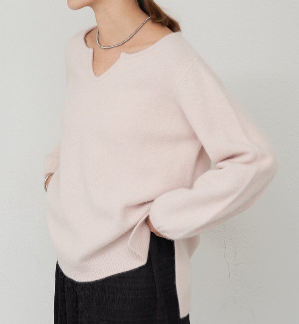  「ファーウールキーネックニット」|ニット・セーター|