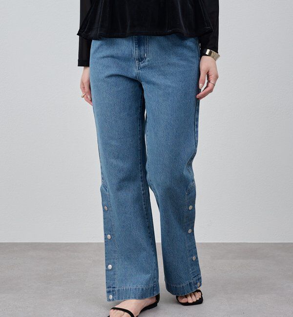  「サイドボタンデニム」|デニム|