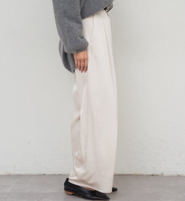  「サテンワイドパンツ」|チノ|