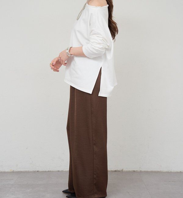  「サテンワイドパンツ」|チノ|