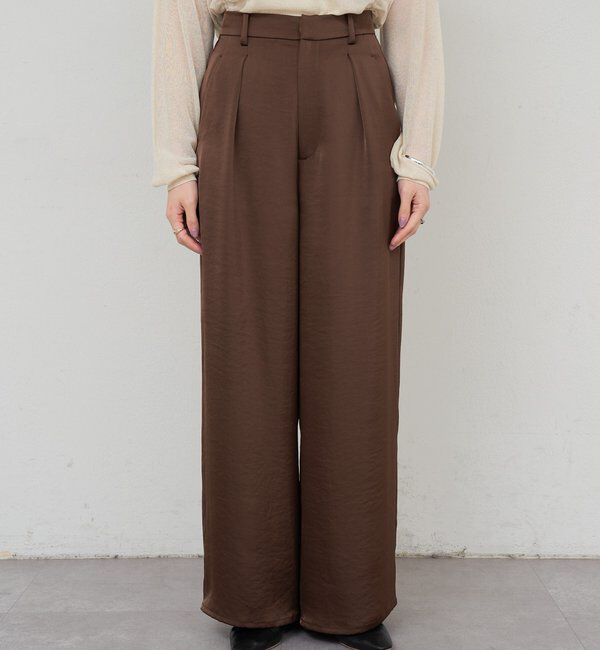  「サテンワイドパンツ」|チノ|