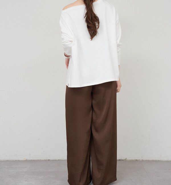  「サイドスリットオフショルスウェット」|Tシャツ・カットソー|