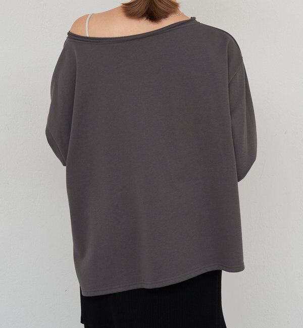  「サイドスリットオフショルスウェット」|Tシャツ・カットソー|