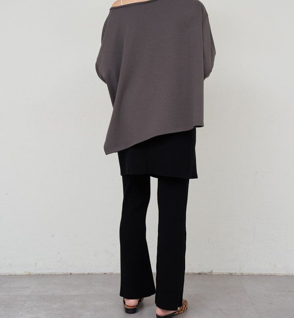  「サイドスリットオフショルスウェット」|Tシャツ・カットソー|