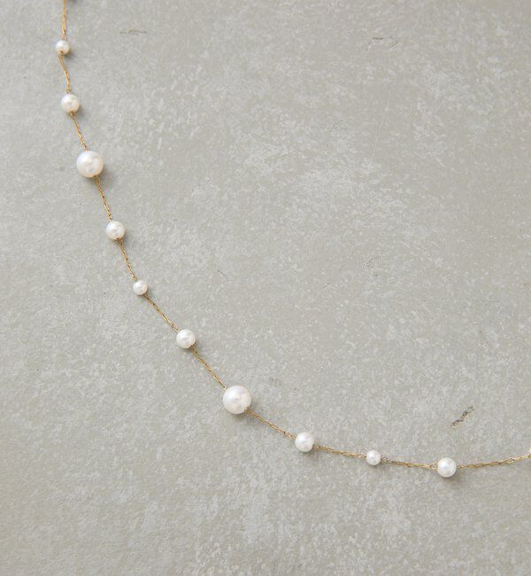  「パールロングチェーンネックレス」|ネックレス|