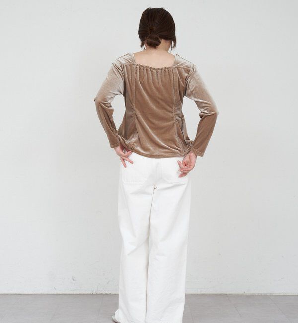  「ベロアペプラムプルオーバー」|Tシャツ・カットソー|