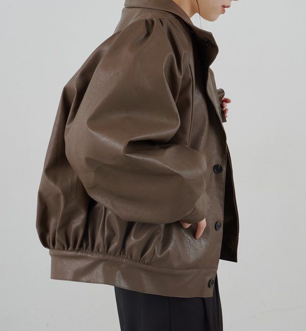  「フェイクレザーブルゾン」|ブルゾン・スタジャン|