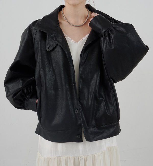  「フェイクレザーブルゾン」|ブルゾン・スタジャン|