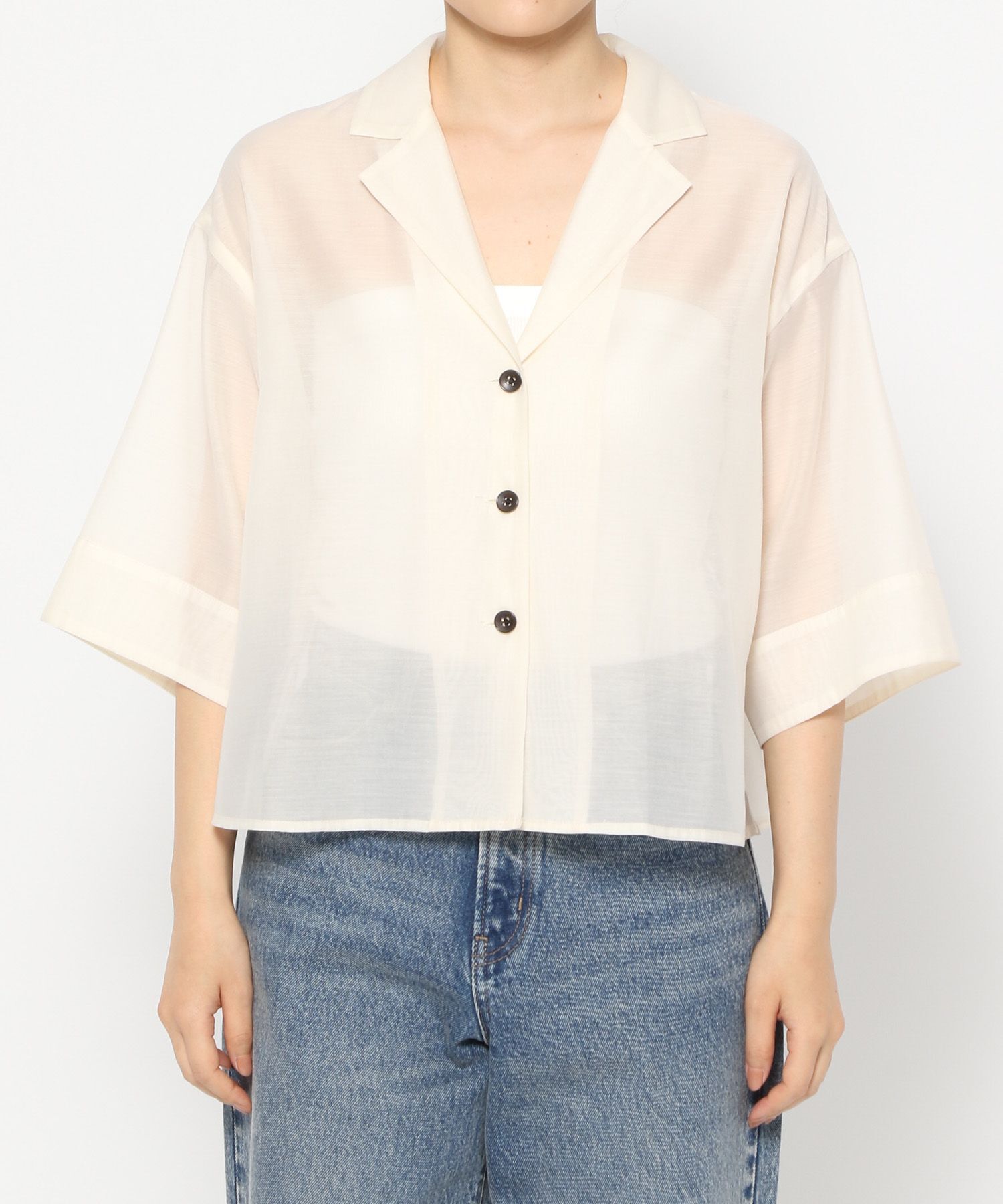 LOWRYS FARM「シアーカイキンショートＳＳ」|シャツ・ブラウス|