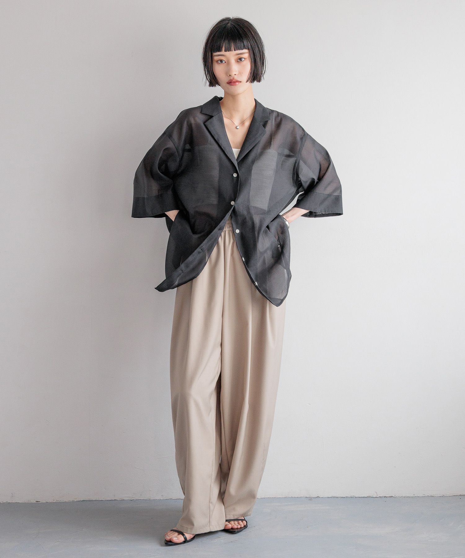 LOWRYS FARM「シアーカイキンショートＳＳ」|シャツ・ブラウス|