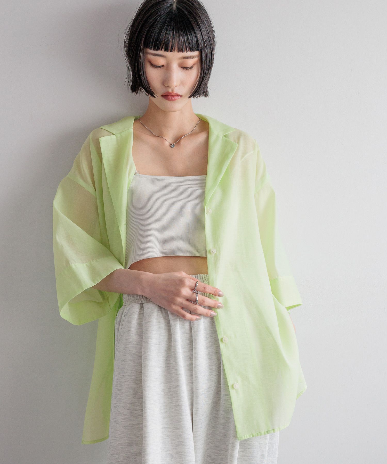 LOWRYS FARM「シアーカイキンショートＳＳ」|シャツ・ブラウス|