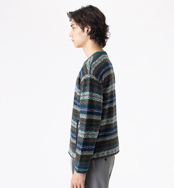 ABAHOUSE「バック サイド フェアアイル プルオーバー ニット」|ニット・セーター|