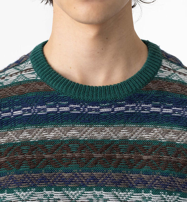 ABAHOUSE「バック サイド フェアアイル プルオーバー ニット」|ニット・セーター|