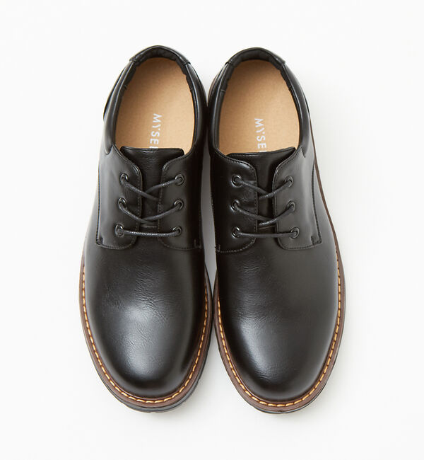 ABAHOUSE「ブラックレザー タンクソールシリーズ【プレーントゥ  /   Uチップオックスフ」|その他|