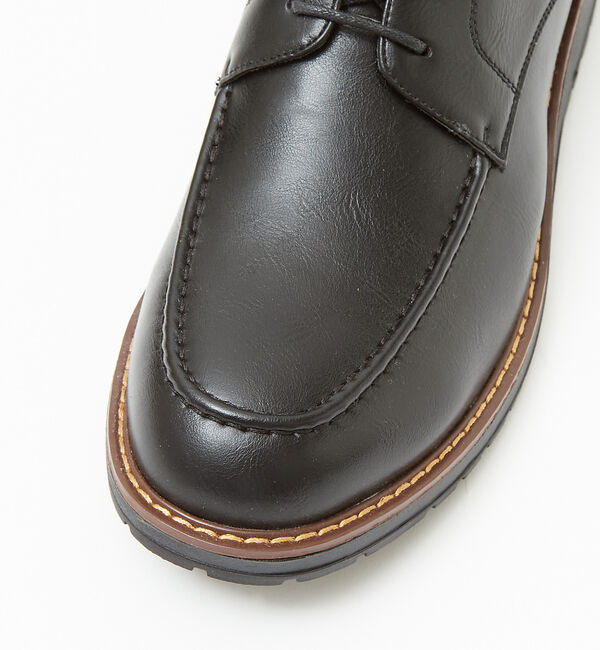 ABAHOUSE「ブラックレザー タンクソールシリーズ【プレーントゥ  /   Uチップオックスフ」|その他|