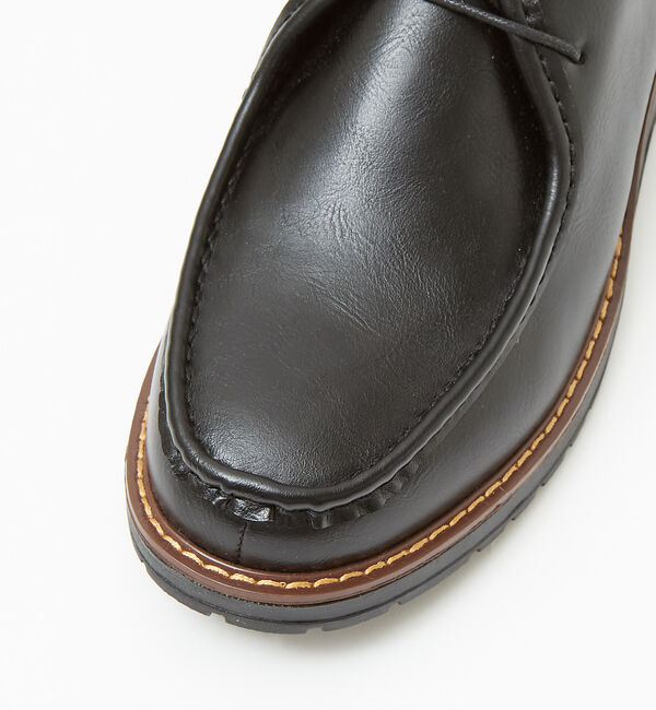 ABAHOUSE「ブラックレザー タンクソールシリーズ【プレーントゥ  /   Uチップオックスフ」|その他|