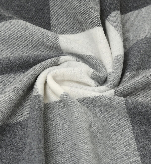 ABAHOUSE「イタリア製 ウール&times;カシミヤ チェック柄 マフラー 50&times;190」|マフラー|