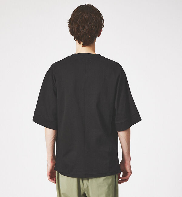 ABAHOUSE「【定番】ドロップショルダー 五分袖 メローロック Tシャツ」|Tシャツ・カットソー|