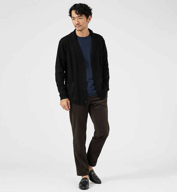 ABAHOUSE「【カシミアタッチ】Pure Merino ジャケットカーディガン / ニットカー」|カーディガン|