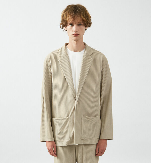 ABAHOUSE「【セットアップ対応】プリーツ イージー ジャケット」|テーラードジャケット|