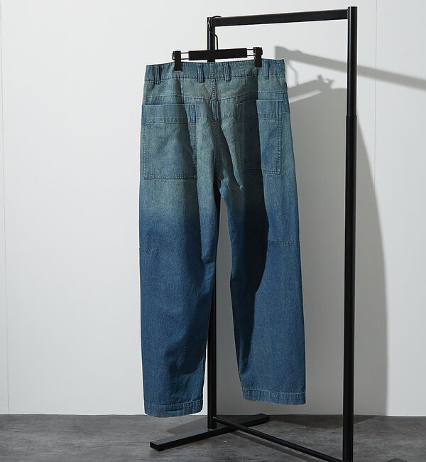 ABAHOUSE「【ヴィンテージ加工】 LIGHT CURVED DENIM /ワイドデニム/ライ」|デニム|