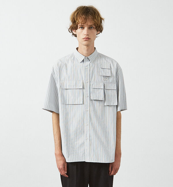 ABAHOUSE「ファンクショナルストライプ 半袖シャツ」|シャツ・ブラウス|