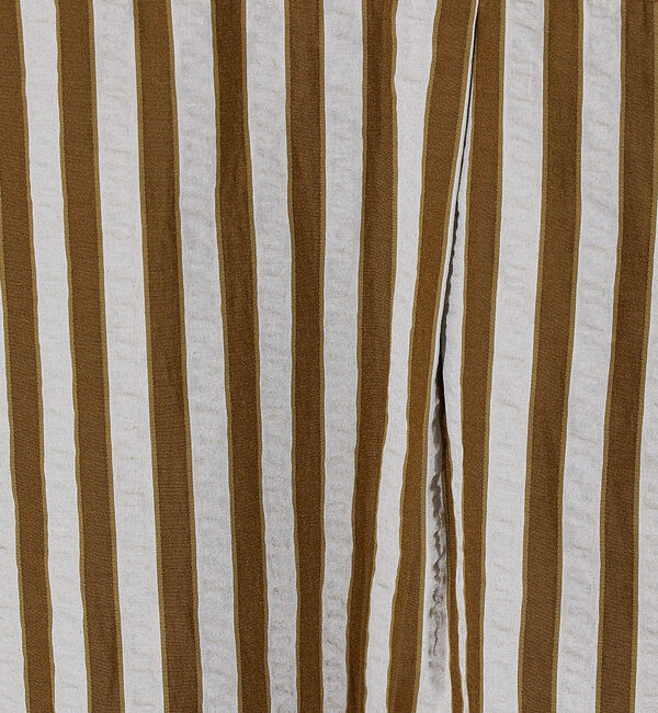 ABAHOUSE「サッカーストライプ スキッパーシャツ / オーバーサイズ / 半袖シャツ」|シャツ・ブラウス|