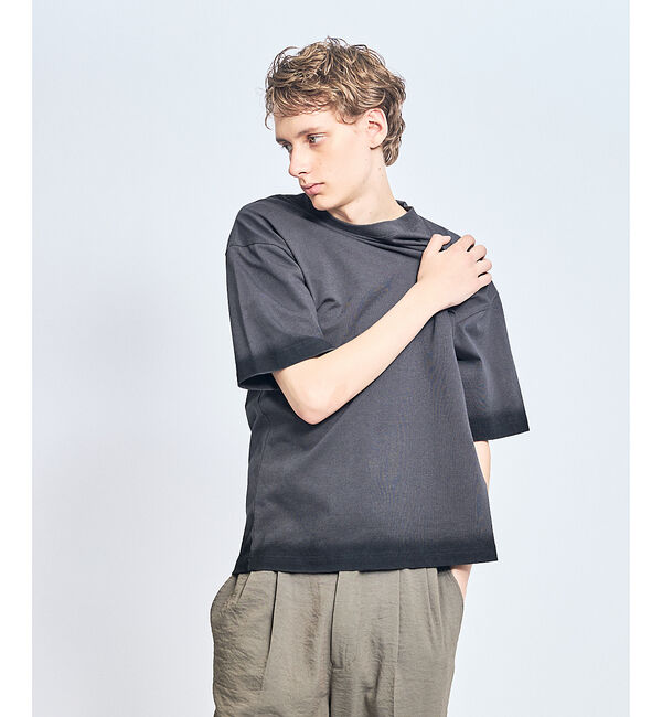 ABAHOUSE「ヴィンテージデザイン スプレープリント 半袖Tシャツ / オーバーサイズ」|Tシャツ・カットソー|ブラック