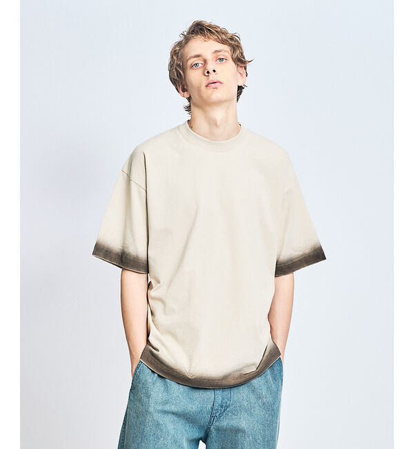 ABAHOUSE「ヴィンテージデザイン スプレープリント 半袖Tシャツ / オーバーサイズ」|Tシャツ・カットソー|