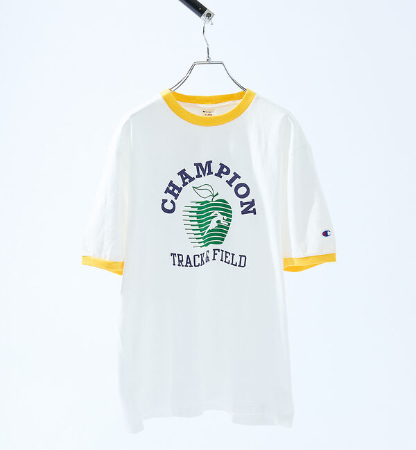 ABAHOUSE「【Champion】ショートスリーブ リンガーTシャツ」|Tシャツ・カットソー|イエロー