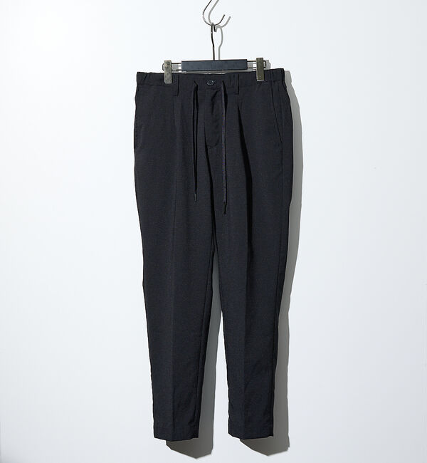 ABAHOUSE「ウールフェイス＆ドライタッチ  1プリーツ イージーパンツ / スリムテーパード」|その他|ブラック