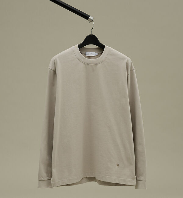 ABAHOUSE「ワンポイント刺繍　クルーネック長袖Tシャツ」|Tシャツ・カットソー|