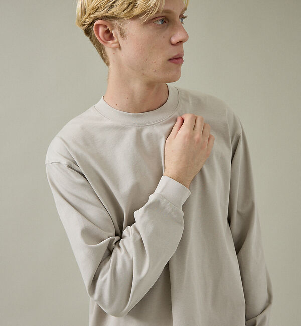 ABAHOUSE「ワンポイント刺繍　クルーネック長袖Tシャツ」|Tシャツ・カットソー|