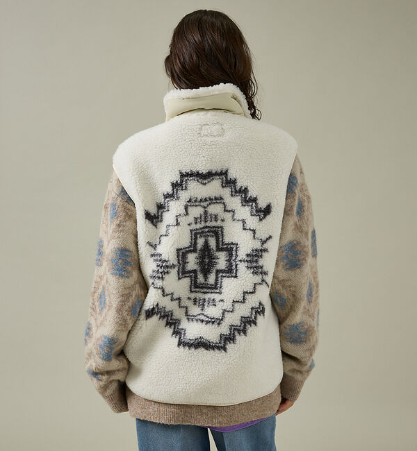 ABAHOUSE「【PENDLETON/ペンドルトン】Jaqared Boa Stand Vest」|アウトドア|アイボリー