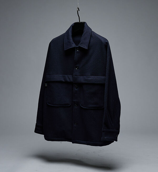 ABAHOUSE「【セットアップ対応】ウールミルド CPOシャツブルゾン/ ボックスシルエット」|ブルゾン・スタジャン|