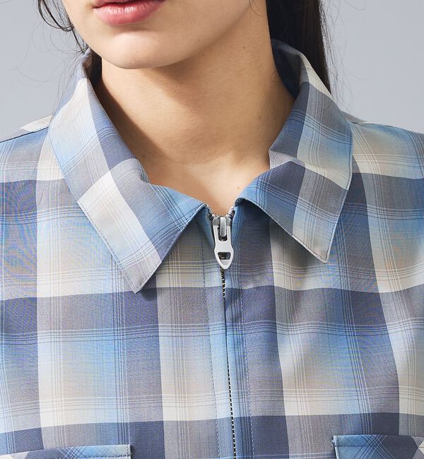 ABAHOUSE「【PENDLETON/ペンドルトン】Zip Shirt Jacket/オンブレー」|ブルゾン・スタジャン|