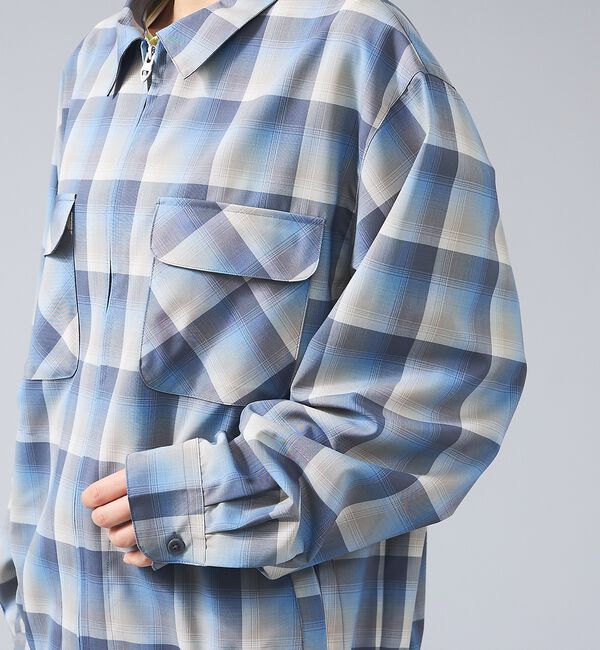 ABAHOUSE「【PENDLETON/ペンドルトン】Zip Shirt Jacket/オンブレー」|ブルゾン・スタジャン|