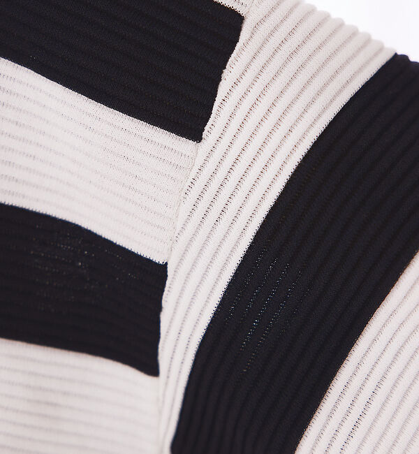 Rouge vif「リップルオープンカラーニット」|ニット・セーター|