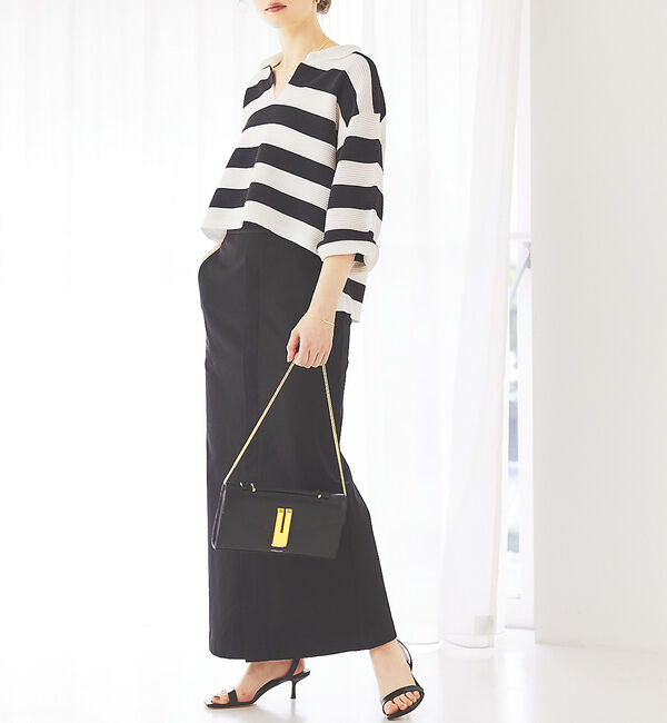 Rouge vif「リップルオープンカラーニット」|ニット・セーター|