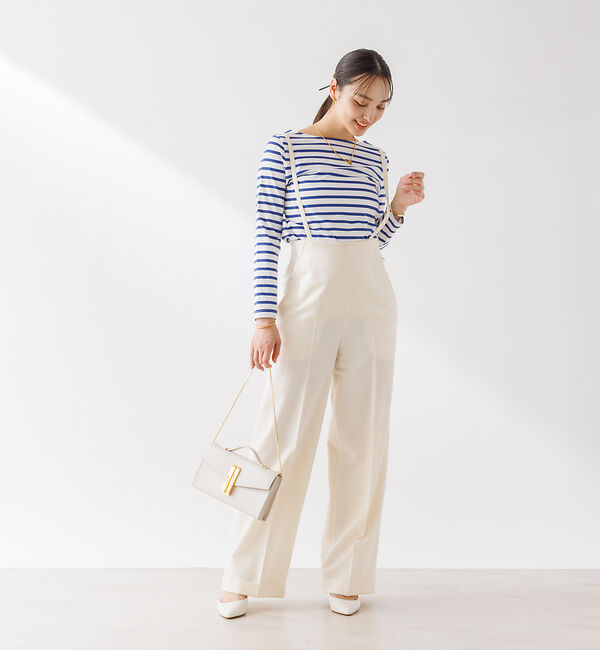 Rouge vif「バックVボーダー ロンT」|Tシャツ・カットソー|