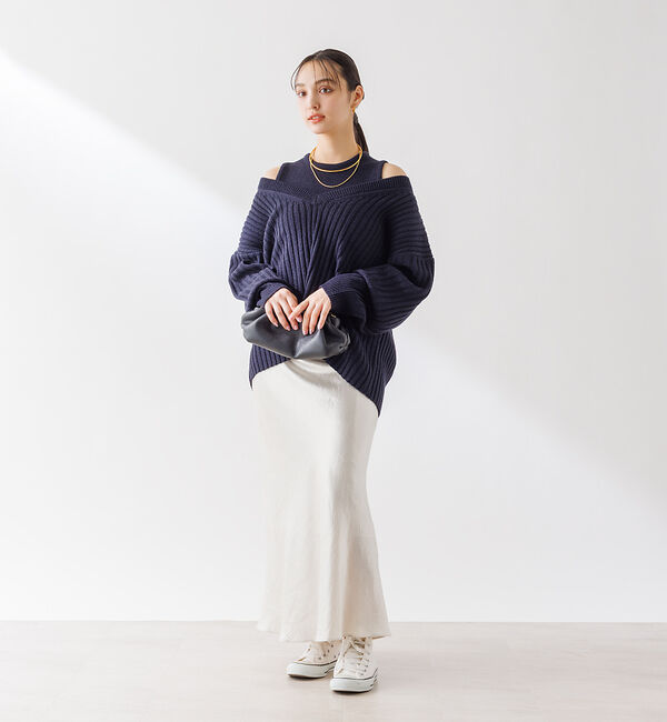 Rouge vif「Vネックリブニット アンサンブル」|ニット・セーター|