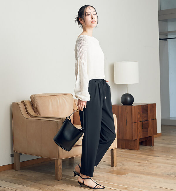 Rouge vif「麻混 変形天竺ニットプルオーバー」|ニット・セーター|