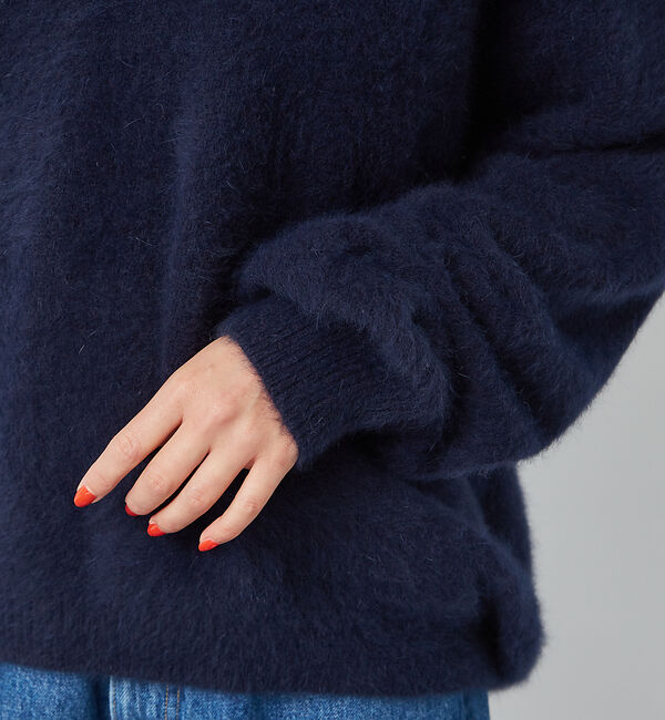 Rouge vif「フォックスウールVネックラウンドヘムニットプルオーバー」|ニット・セーター|