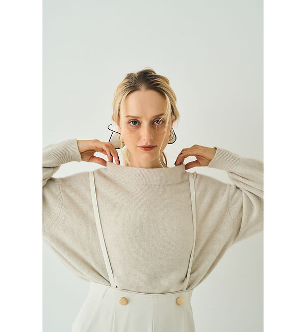 Rouge vif「ラクーン混パフスリーブニットプルオーバー」|ニット・セーター|