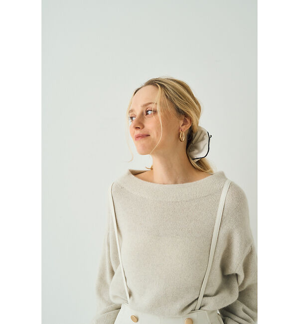 Rouge vif「ラクーン混パフスリーブニットプルオーバー」|ニット・セーター|