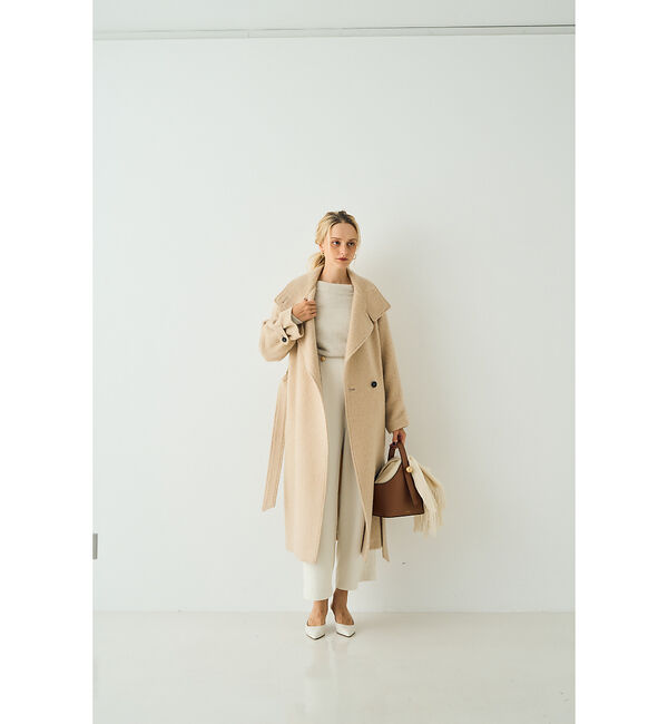 Rouge vif「ラクーン混パフスリーブニットプルオーバー」|ニット・セーター|